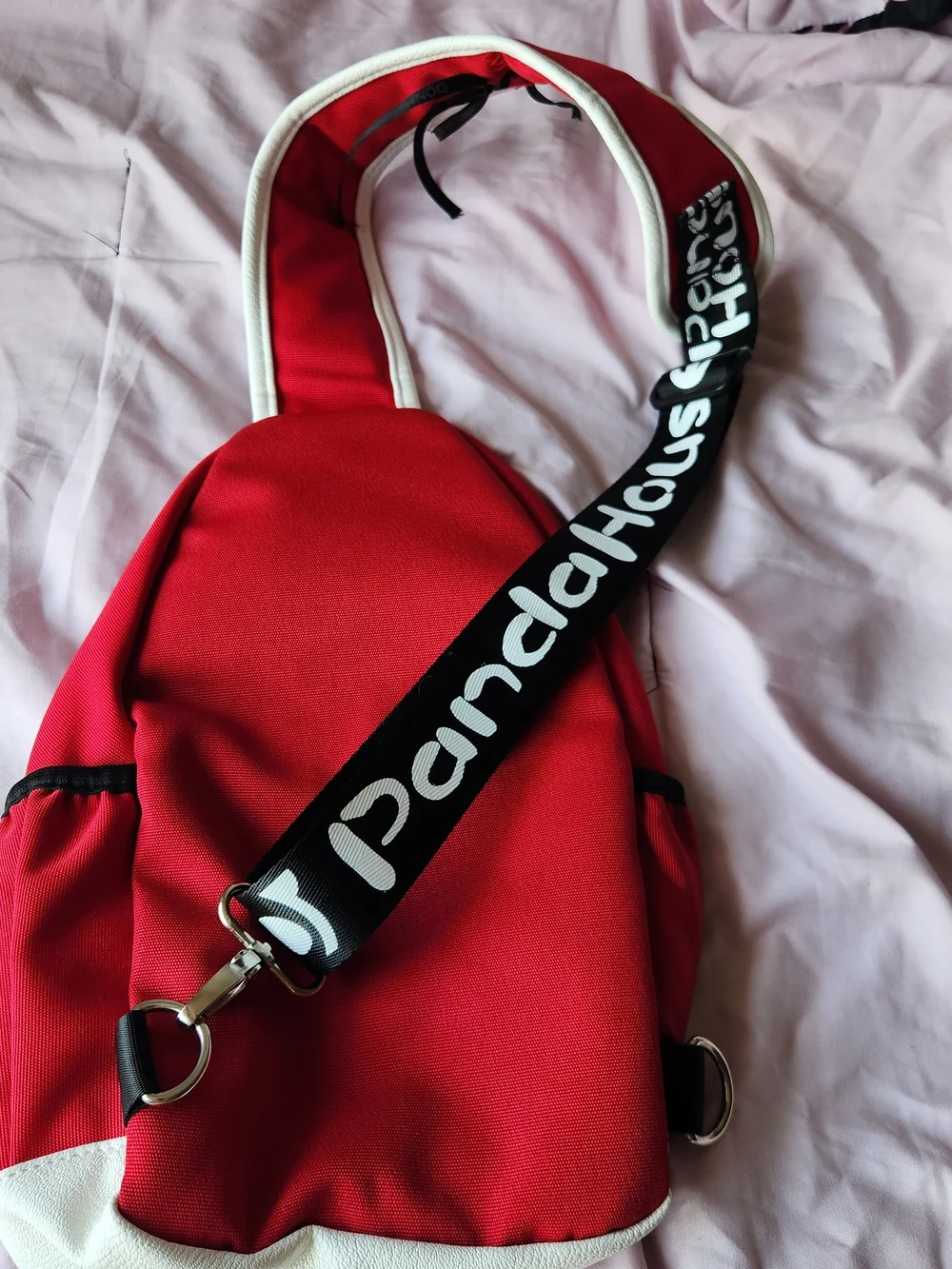 RARE Panda House Red Crossbody Sling Bag